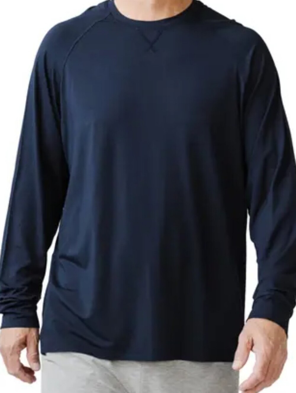 Cozy Earth Crewneck Long Sleeve Shirt Men's Size Large Navy Blue